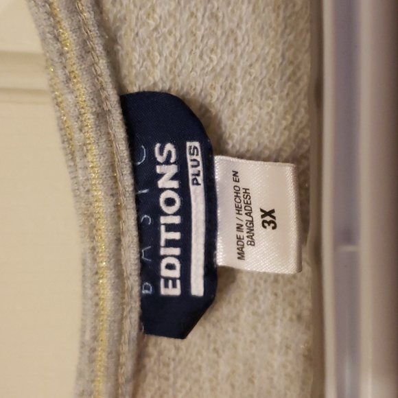 Basic Editions Plus Size Grey Top - Picture 2 of 4